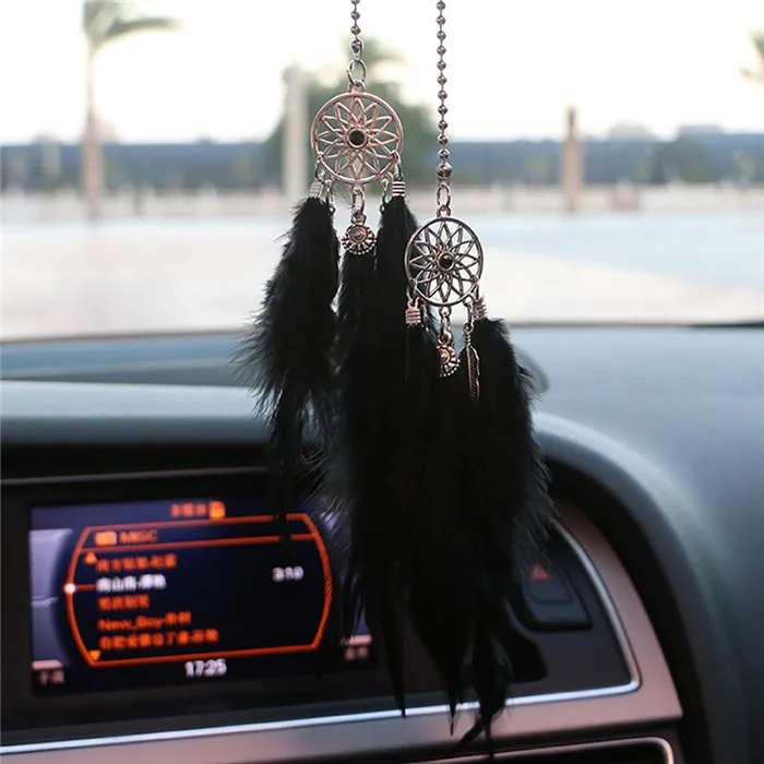 Mini Dream Catcher Auto Anhänger Windspiele Feder Dekoration Home Decor & Wand Hängen Schmuck Handmade