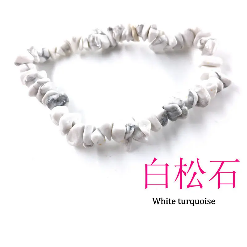 Handgefertigtes Stretch-7-Chakra-Kristall-Chip-Armband, Kies-Armband, unregelmäßiger Naturstein-Charm