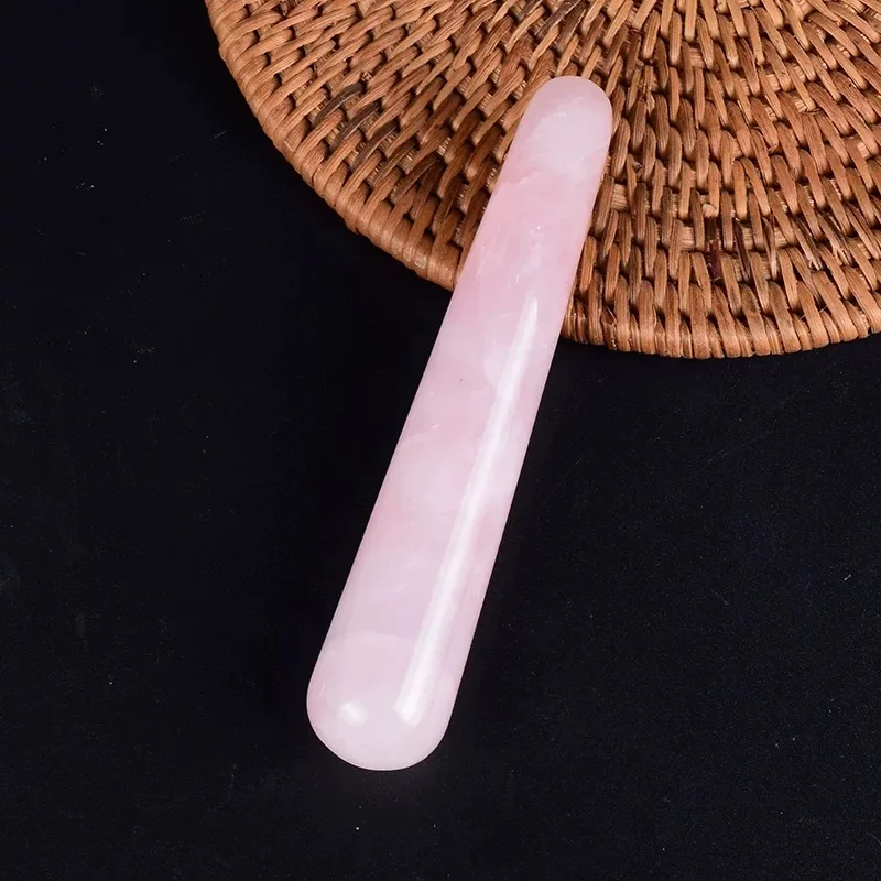 Rose Quarz Yoni Zauberstab Natürlichen Weißen Kristall Massage Zauberstab Obsidian Yoni Stick Natürliche Stein