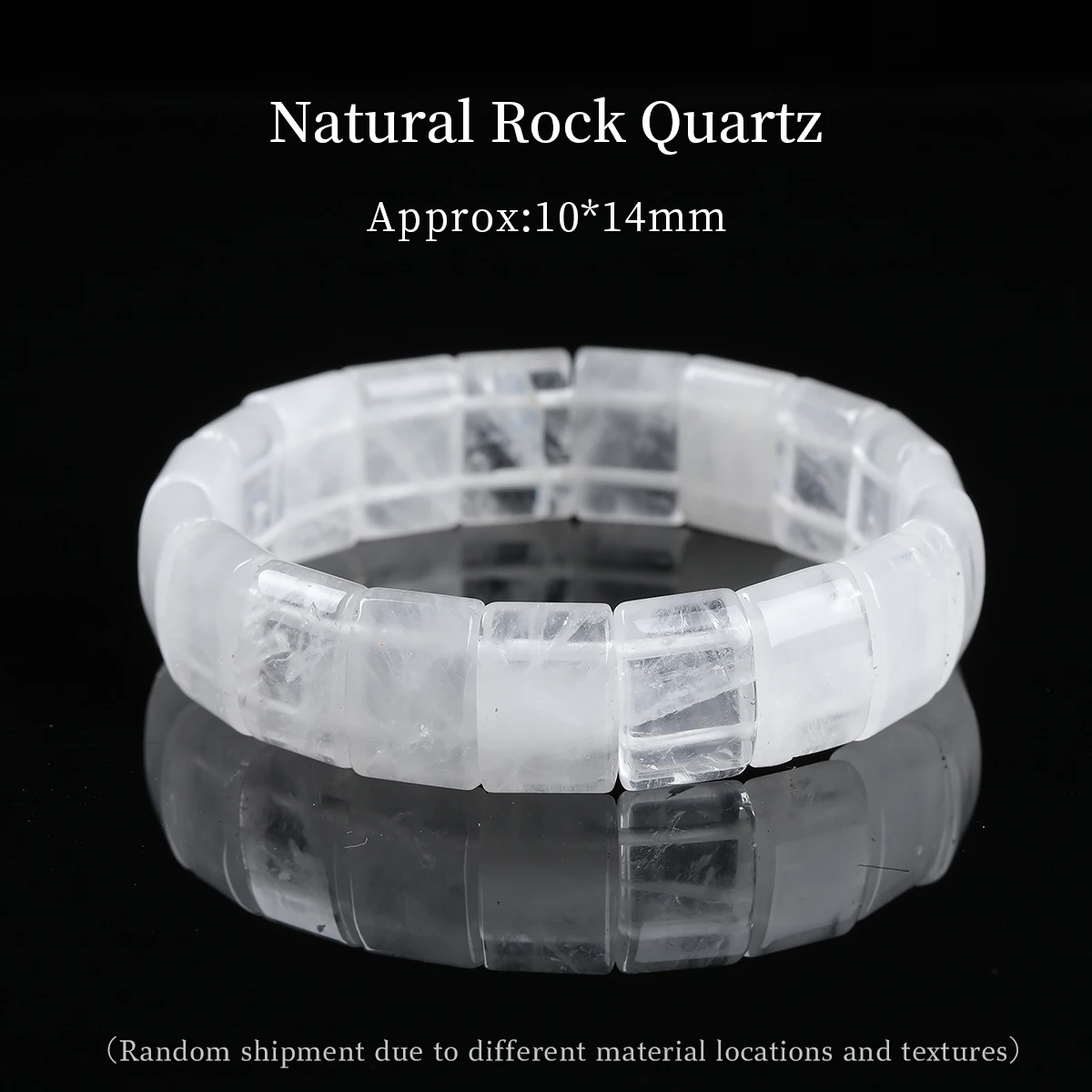 Naturstein Lapislazuli Achat Türkis Obsidian Rechteckige Fliesenperlen Stretch-Armband für Frauen und Männer