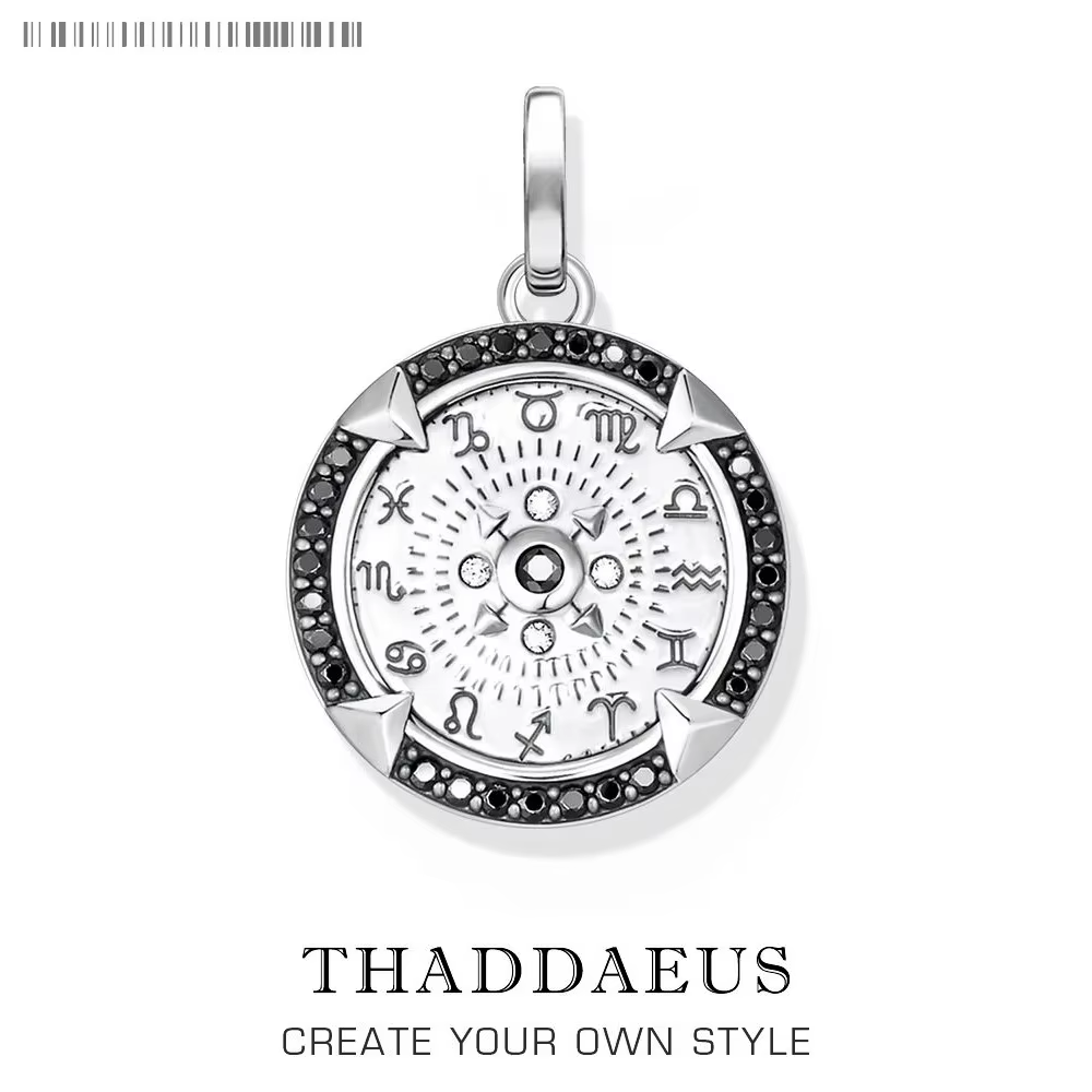Talisman-Anhänger „Elemente der Natur“, schwarz, edler Schmuck, Europa, 925er Sterlingsilber, Accessoires