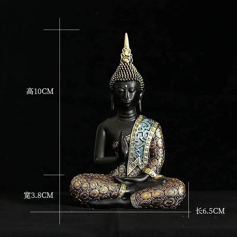 Große Buddha-Statue, Thailand-Buddha-Buddha-Skulptur, grünes Harz, handgefertigt, Buddhismus