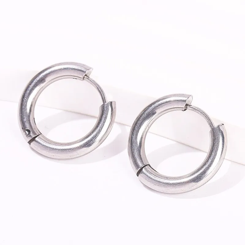 Natürliche Stein Achat Tigerauge Quarz Stein Silber Farbe Ohrringe Frauen Edelstahl Donut Durchbohrt Ohrring