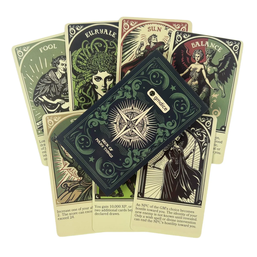Deck of Many Things Oracle Cards Ein 22er Tarot English Divination Edition Deck Borad Games
