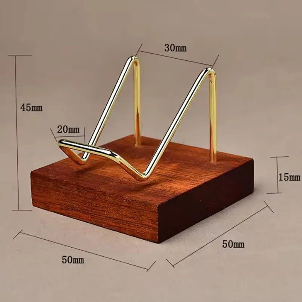 Holz Kristallkugel Basis Handwerk Achat Steine Kugel Display Stand Metallarm Fotografie Requisiten Mineralien