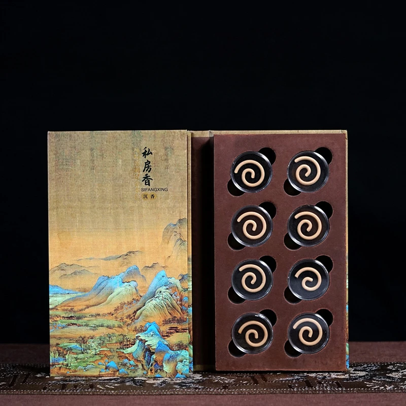Spule Weihrauch Hainan Adler holz Antihaft Pulver Schach Nan Adler holz Meditation Geschenk box