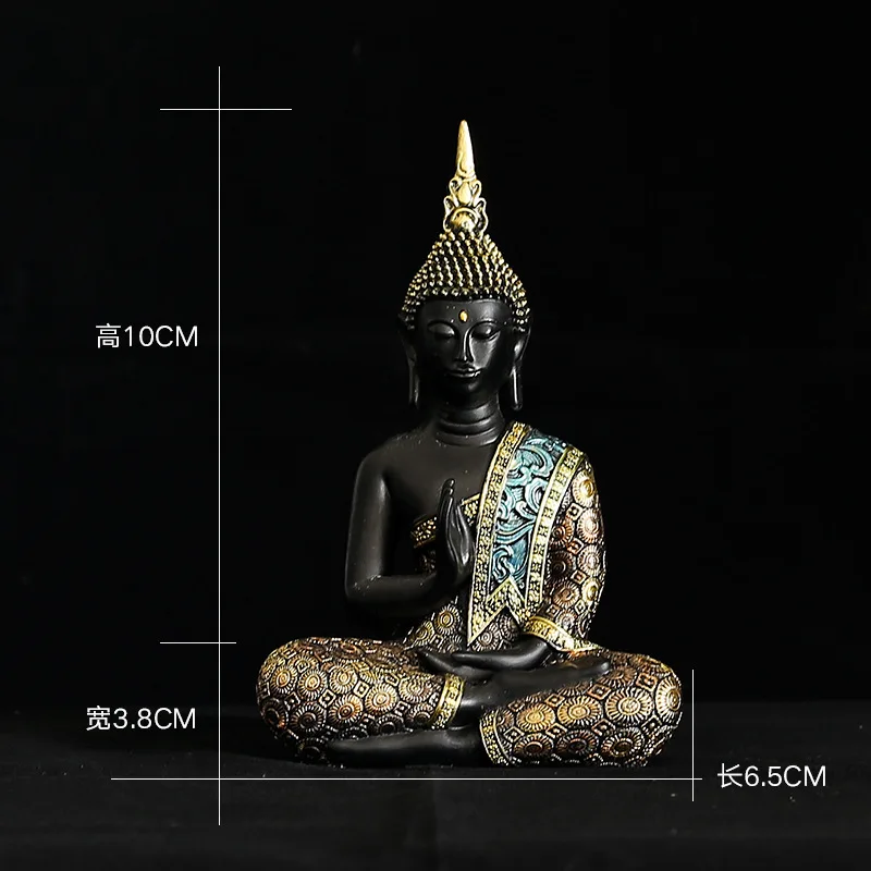 Handgefertigte thailändische Buddha-Statue, große Buddha-Skulptur aus grünem Harz, Buddhismus, Hindu