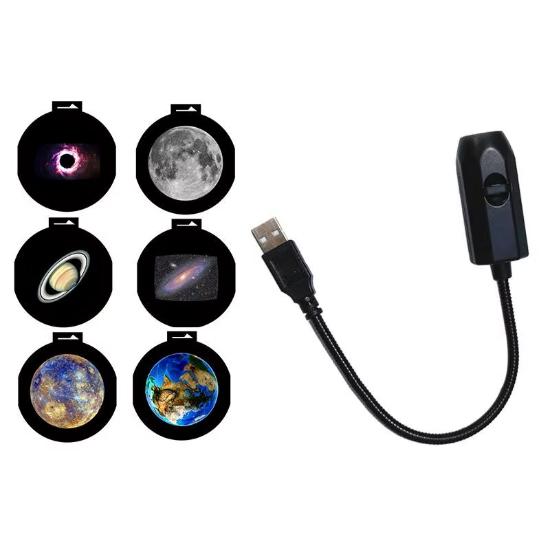 USB-Deckenprojektor für Mond und Erde, Atmosphärenlicht, Sternenhimmel-Lampe, Nachtlicht, Romantische