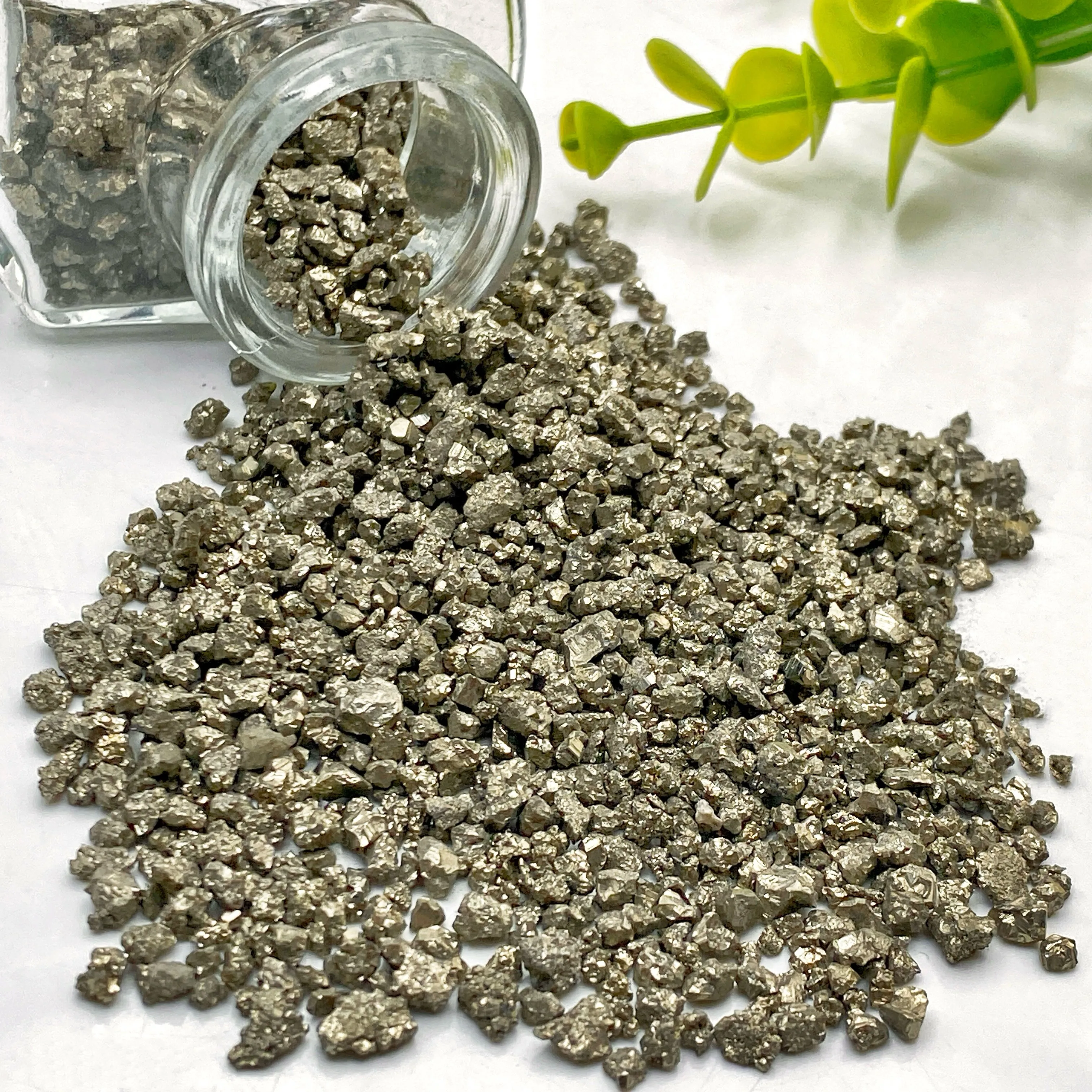50g/100g Zufällige 1-5mm Pyrit-Chips Dekoration Natürlicher Kristall – Bild 4