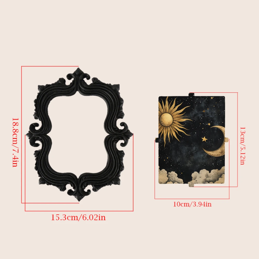 Grenzüberschreitende Gothic Sonne-Mond Sternenhimmel Wanddekoration zum Aufhängen für Retro-Wanddekoration