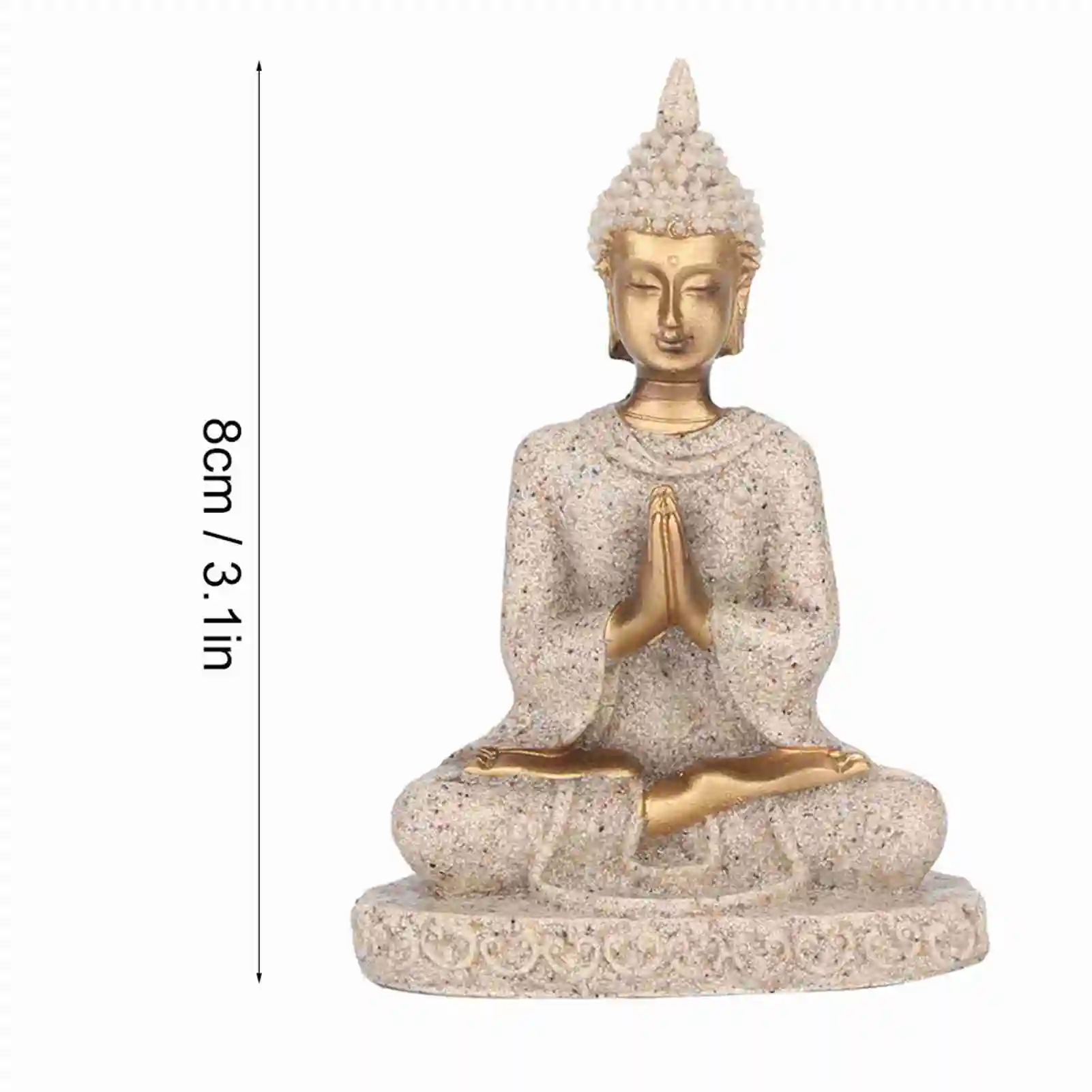 Meditation sitzende Buddha-Statue exquisite Schnitz figur Handwerk für Home Study Room Office Tisch dekoration