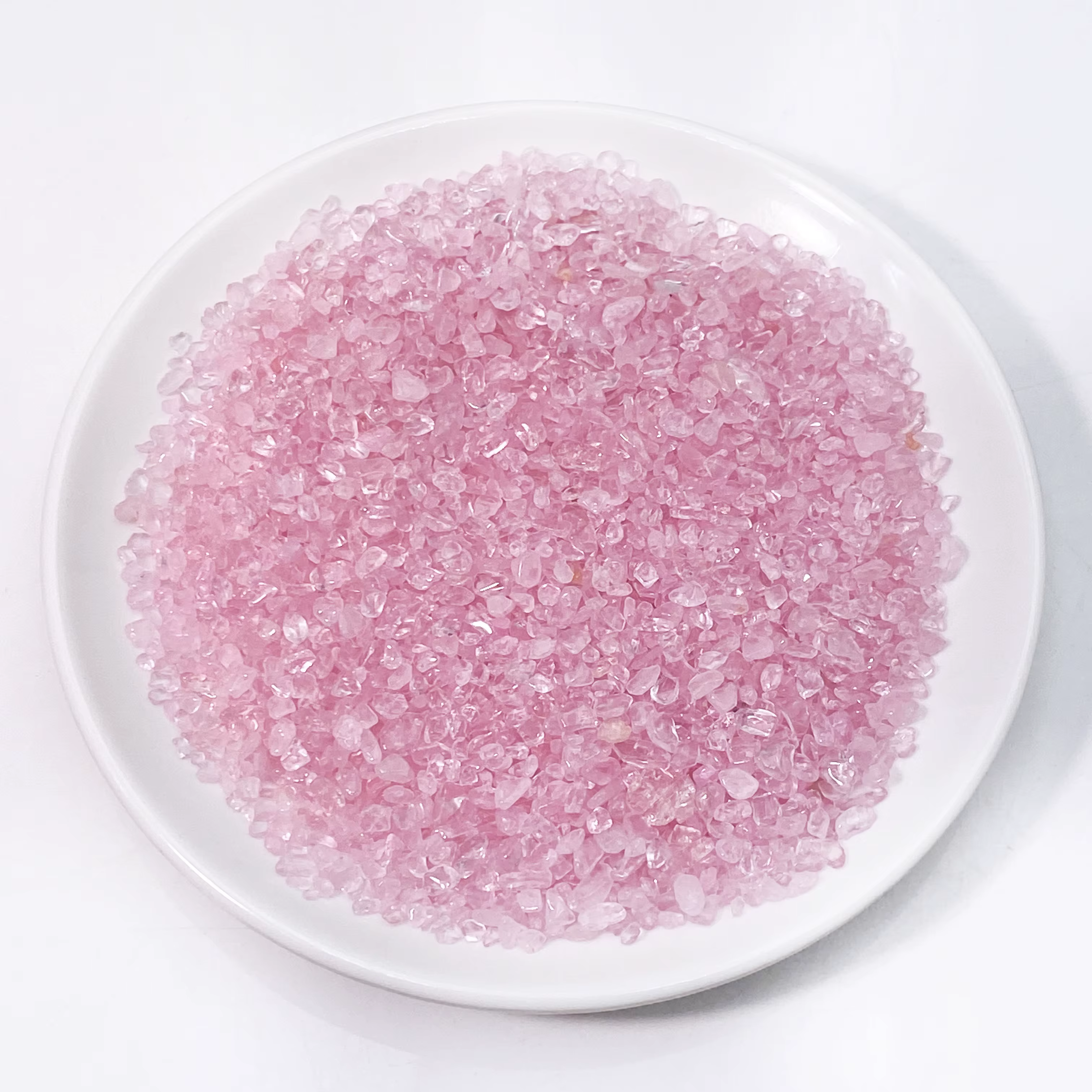 100g/Beutel Natursteine Rosenquarz Material Kristallkies Steinchips Erzmineralien Reiki-Exemplar Edelsteine