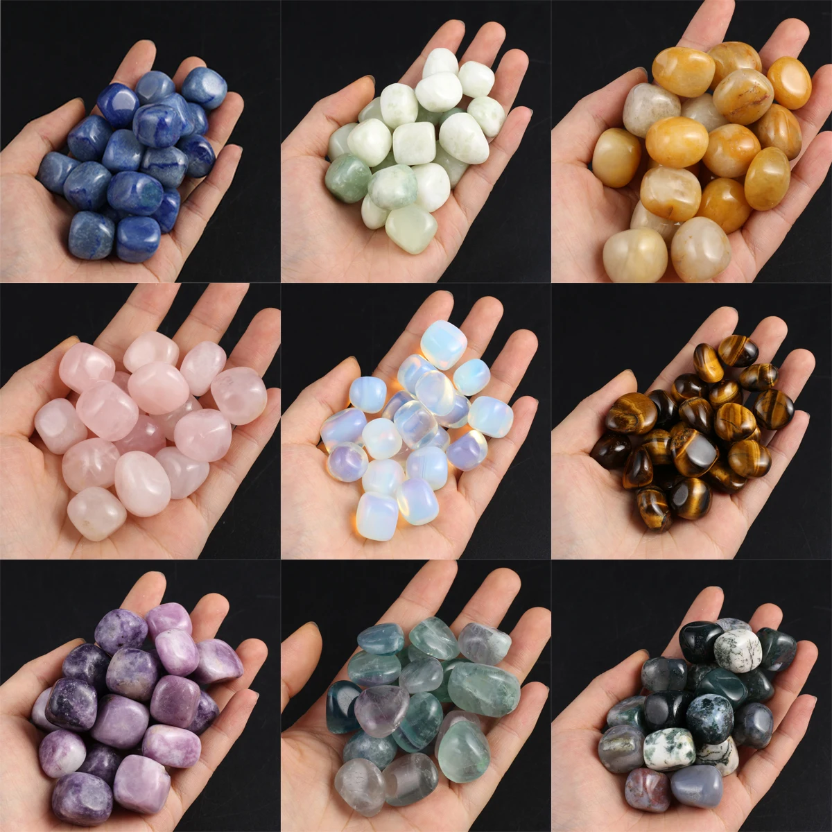 Kristall Fluorit Opal Naturstein Quadratischen Stein Polieren Mineral Aura Edelstein Aquarium (10 Stück)