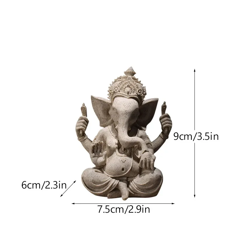 Harz indische Ganesha Shiva Gott Statue Sai Baba von Shirdi Skulptur Herr Hanuman Hindu Buddha religiöse