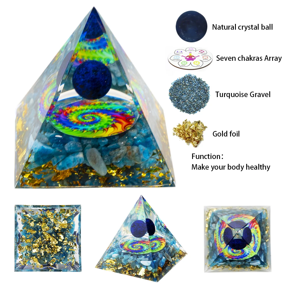 Natürliche Reiki 5cm Kristallpyramide | Fokus Zentrierung Stressabbau Guter Schlaf | Tischdekoration
