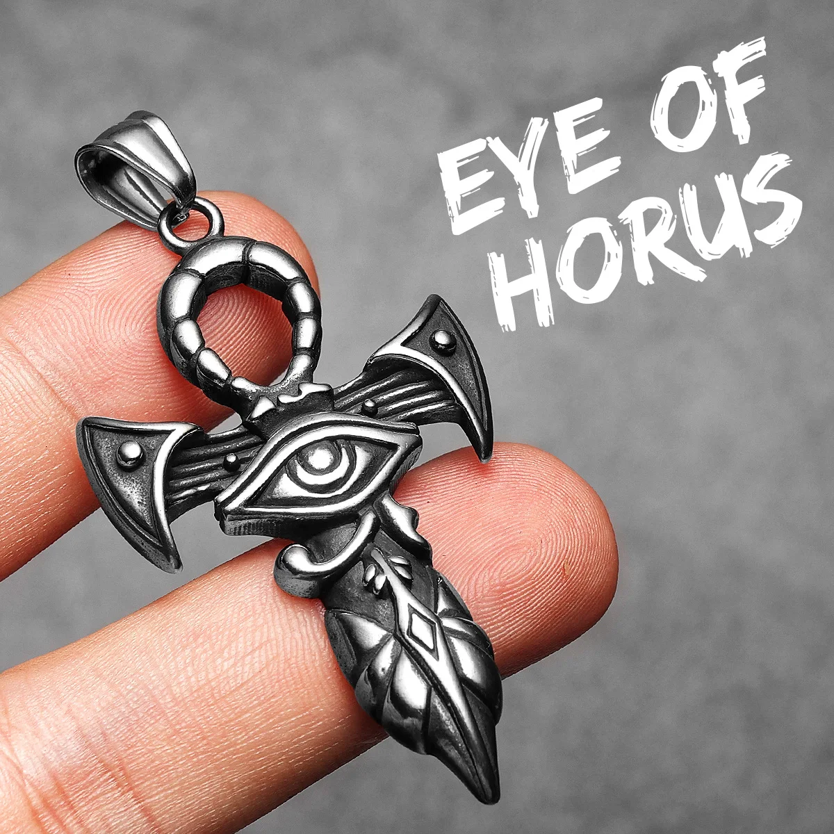 Auge des Horus Männer Halsketten Edelstahl Anhänger Kette Frauen Mode Schmuck Retro Punk Neue In Zubehör