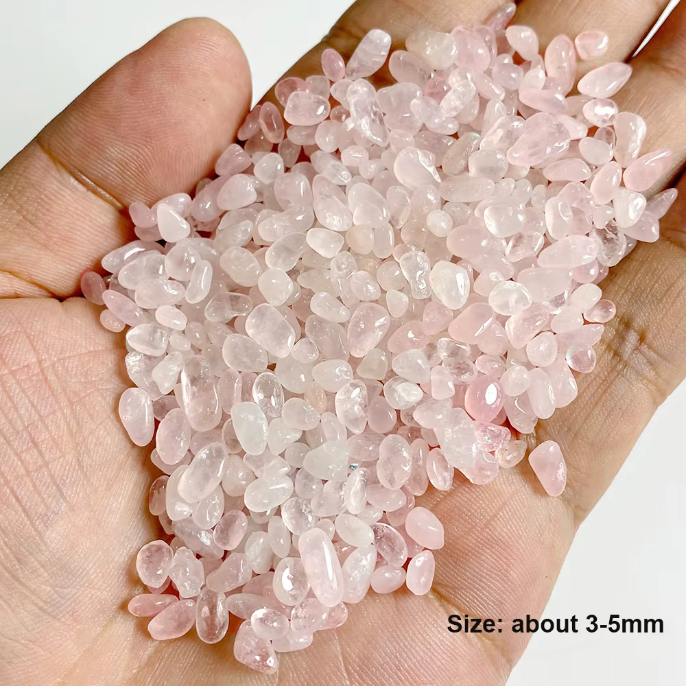 Natürliche Rosenquarz Chip Perlen rohen rosa Kristall getrommelt Kies Perlen Minerals tein für Dekoration Tank
