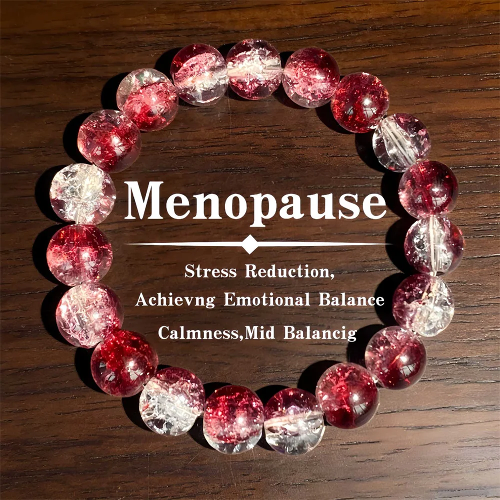 10mm Rote Kristall-Rundperlen-Armbänder Dehnbares Reiki-Heilarmband für Damen Schmuck-Accessoires