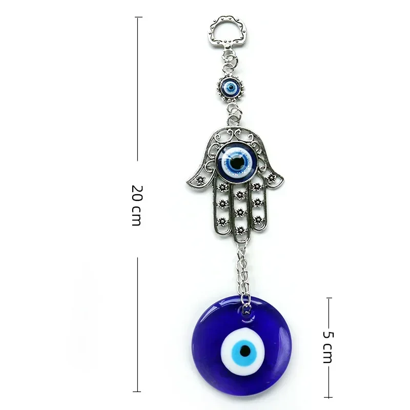 Türkisches Blaues Böses Auge Wandbehang Anhänger Amulett Glücksbringer Segen Schutz Geschenk Hamsa Hand Blume