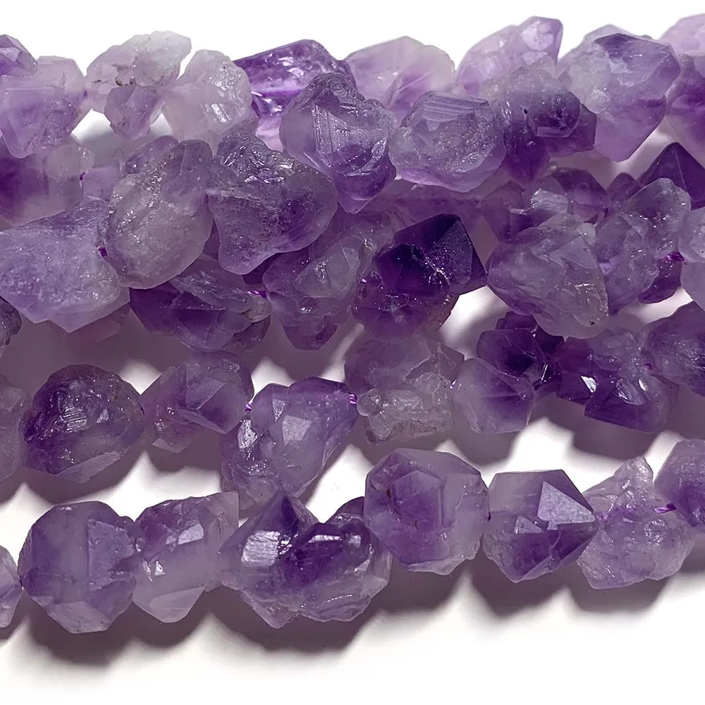 Natürliche echte rohe Mineral lila Amethyst Quarz Kristall hand geschnittene Nugget freie Form raue matte