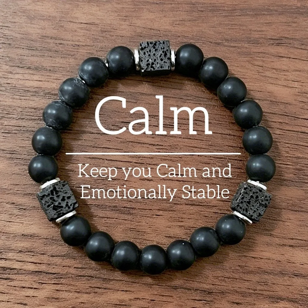Natürliches Edelstein-Armband mit Intentionsformel, Modisches Spirituelles Schmuckstück, Elastisches