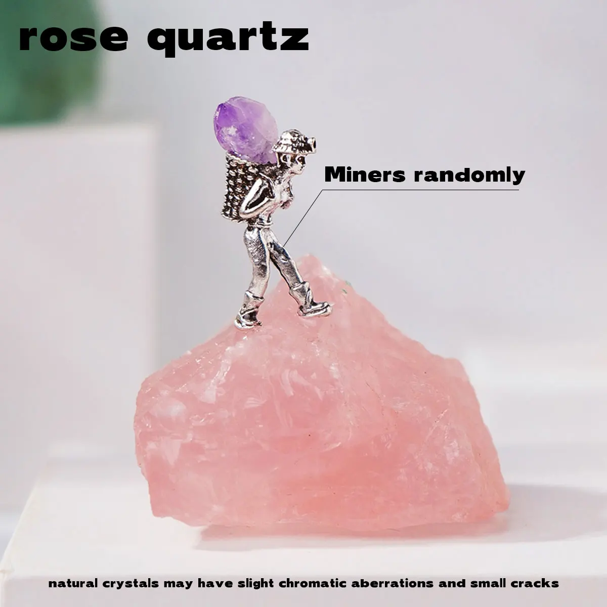 Natürliche Amethyst Cluster Miner Modellierung Mikro landschaft Dekoration Kristall Roh stein Mine Standard