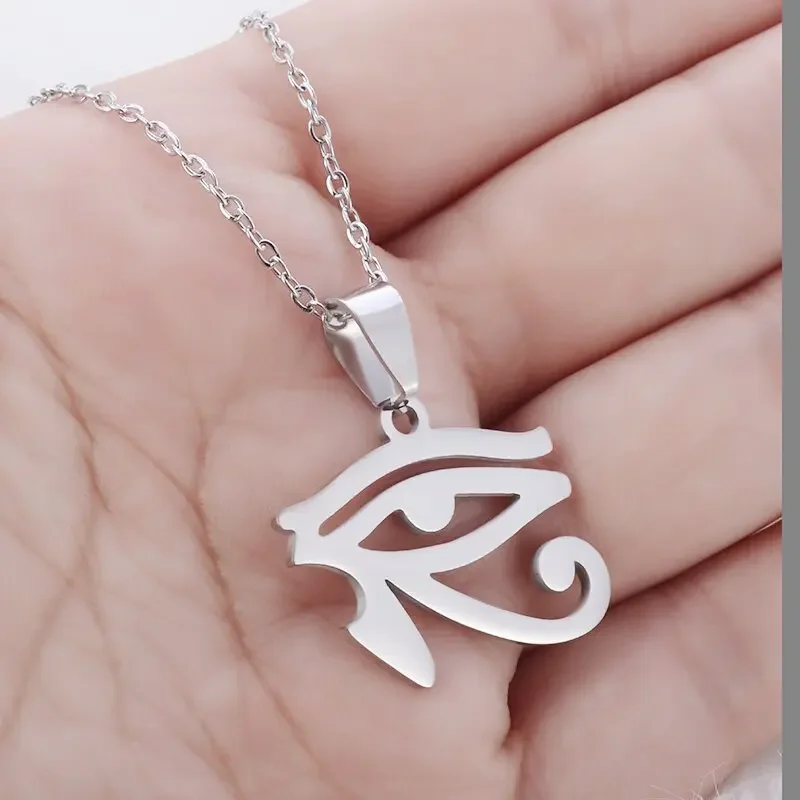 Auge des Horus, Auge Gottes Halskette, drehbarer böser Blick Anhänger, trendiger Retro seltsamer ägyptischer