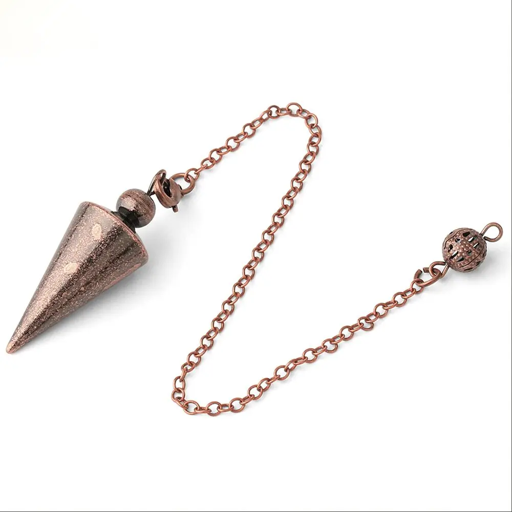 Ketten-Wünschelrute Gold Silber Antik-Kupfer Roségold Reiki Pendel Anhänger Metall-Amulett Kegel-Pendel Reiki