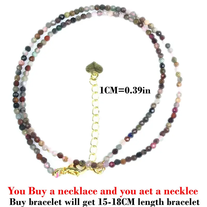 Einfaches Bohemian Naturstein Glanzperlen Halskette und Armband Set für Damen Charms Mode Weibliches Party