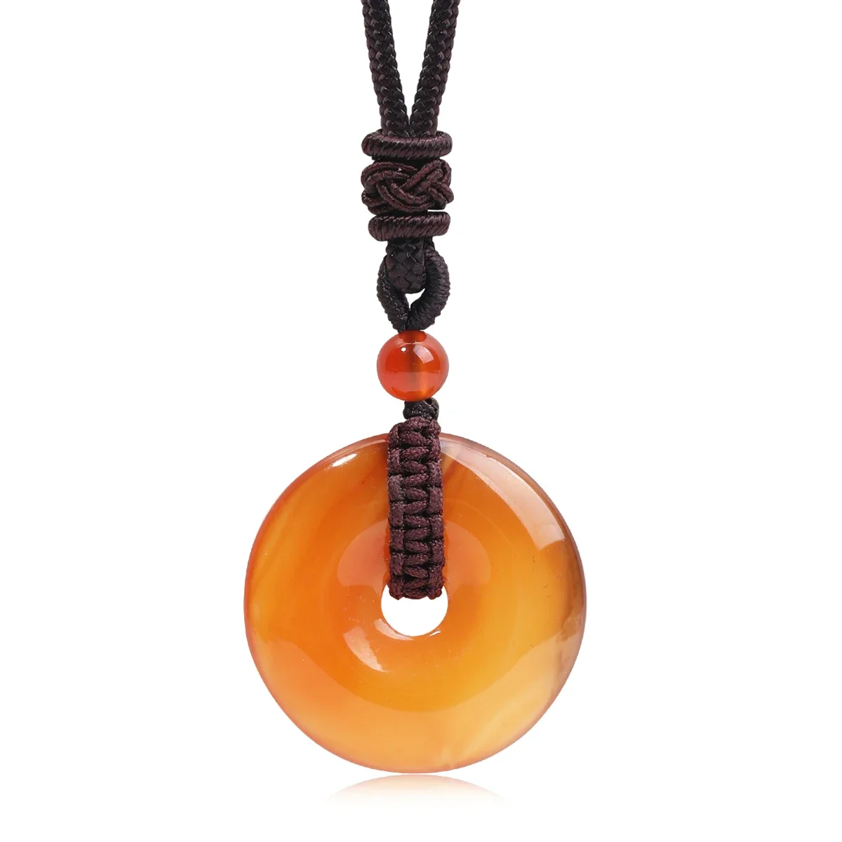 Naturstein Amethyst Tigerauge Halskette Anhänger Modische Herren- und Damenhalskette Friedensknoten