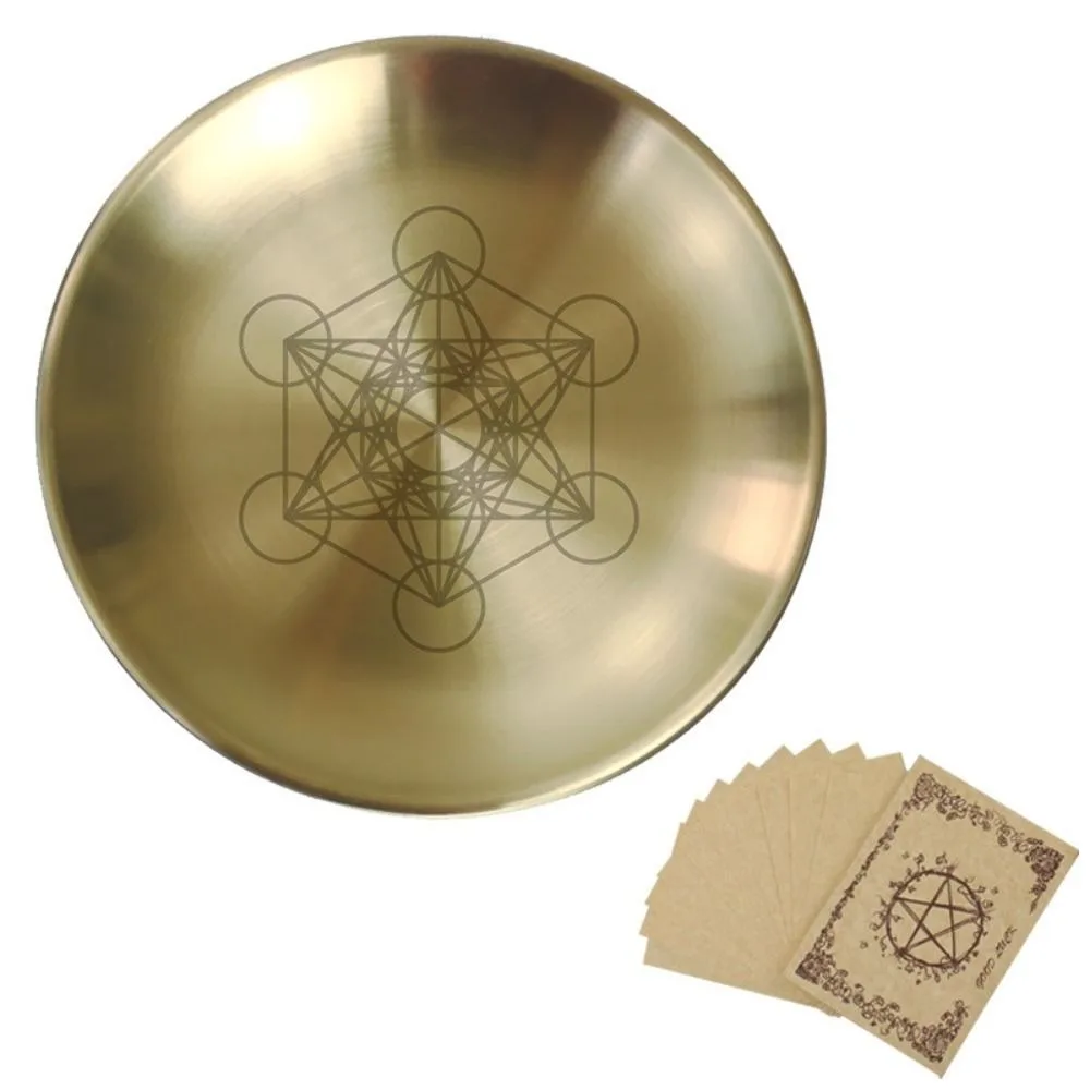 Pentagramm Altar Ritual Brennplatte aus Edelstahl 14cm - Vielseitige, langlebige Kerzenhalterung für Zuhause