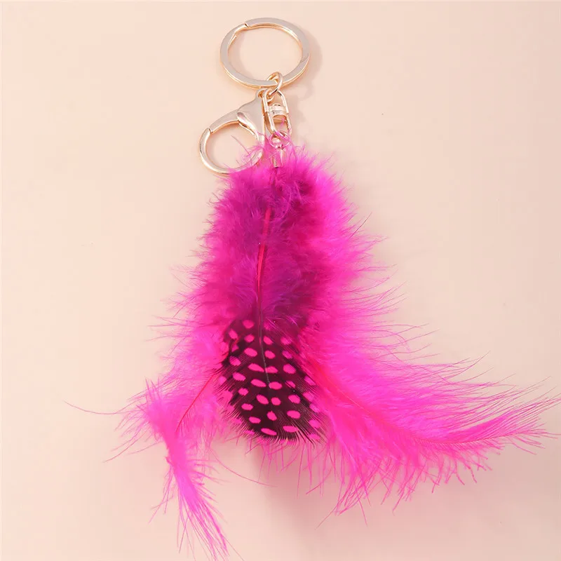Aihua Boho-Traumfänger-Schlüsselanhänger mit großen Federn für Damen und Mädchen, Handtaschenanhänger