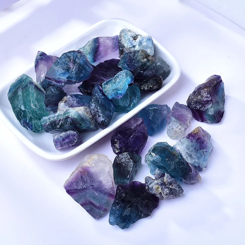 Natürliche Farbe Fluorit Roh quarz Roh stein Mineral Kristall Probe Mine Raum Tank Dekoration Landschaft
