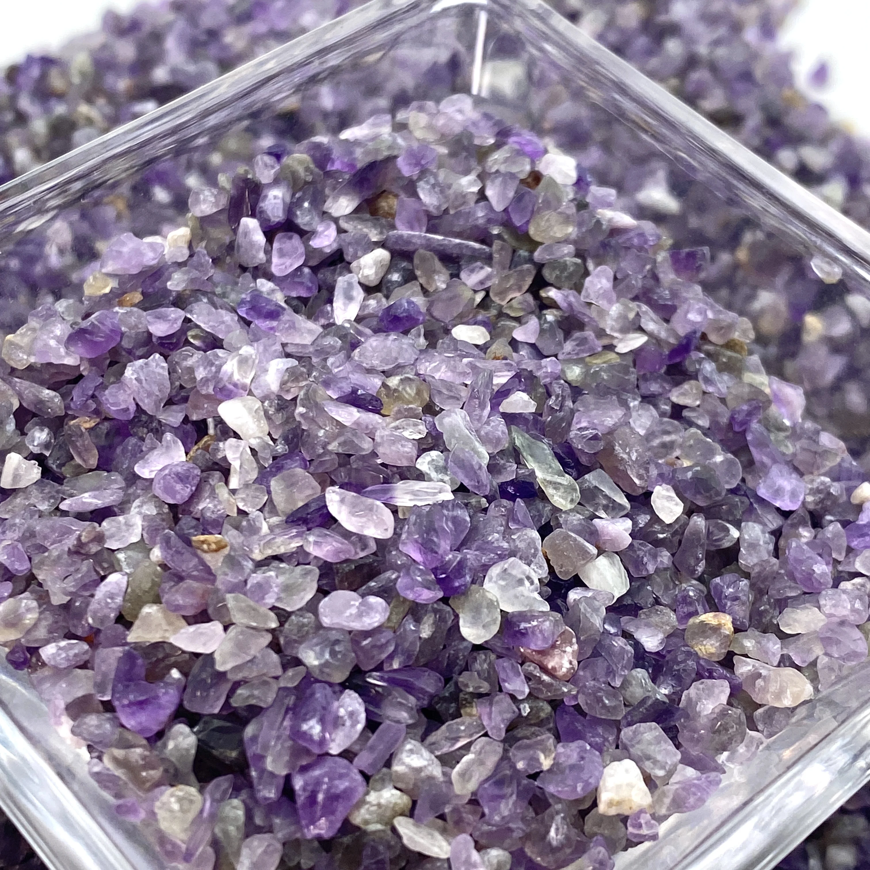 50g/100g/Beutel Naturstein Amethyst Material Kristall Kies Stein Chips Erz Mineralien Reiki Probe Edelsteine