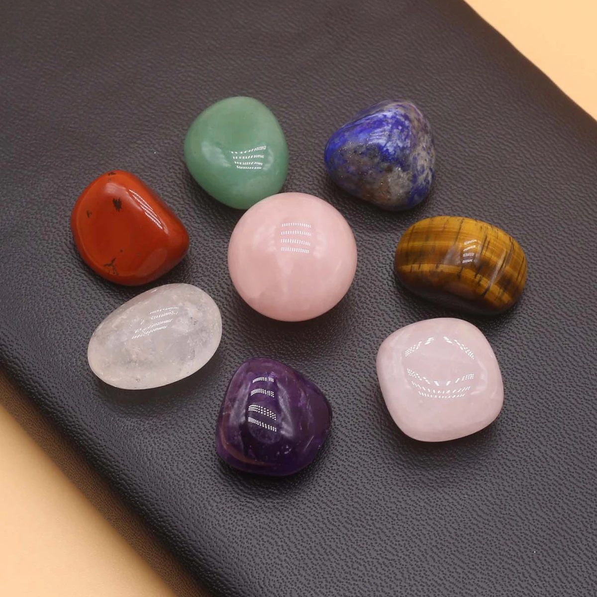 Natursteinperlen-Ornament-Set, 8-teilig, Taschenstein, Kristall, Energie, Reiki, Wächter, Edelstein, Schmuck