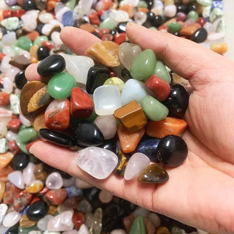 Polierte Trommelsteine, Gemischte Kristalle und Edelsteine 15-20mm, Sortierte Edelsteine für Aquarium