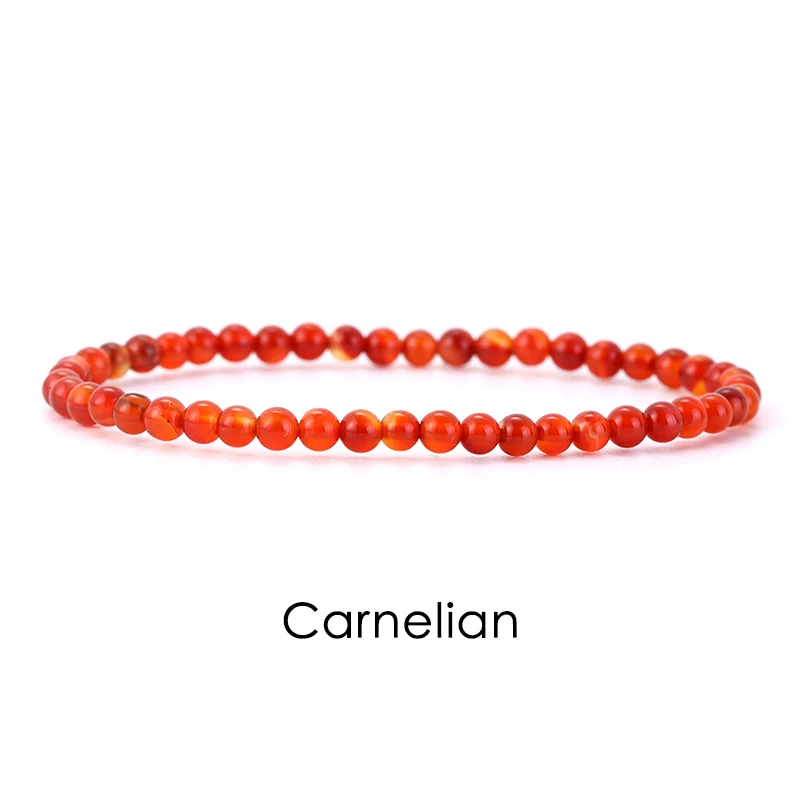 Natürliche Stein 4mm Perlen Armband Für Frauen Männer Amethysten Kristall Quarz Jade Schmuck Achate Elastische