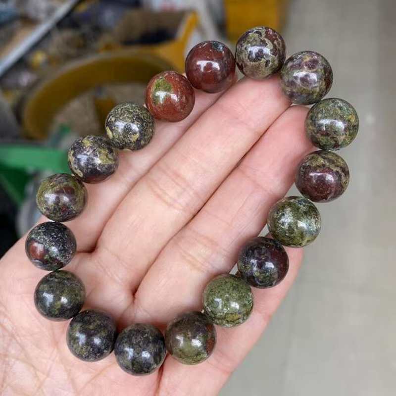 Handgefertigtes Armband, elastischer Schmuck, 6 mm, 8 mm, 10 mm, 12 mm, Naturstein, glatte, runde Perlen