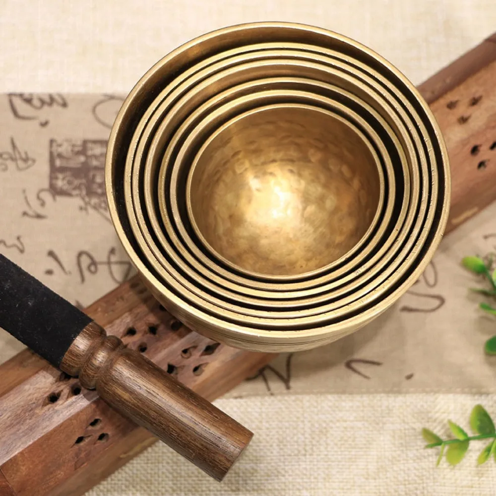 Tibetische Klangs chale Set Nepal handgemachte Messing Sound Schalen buddhistische tibetische (7 Stück)