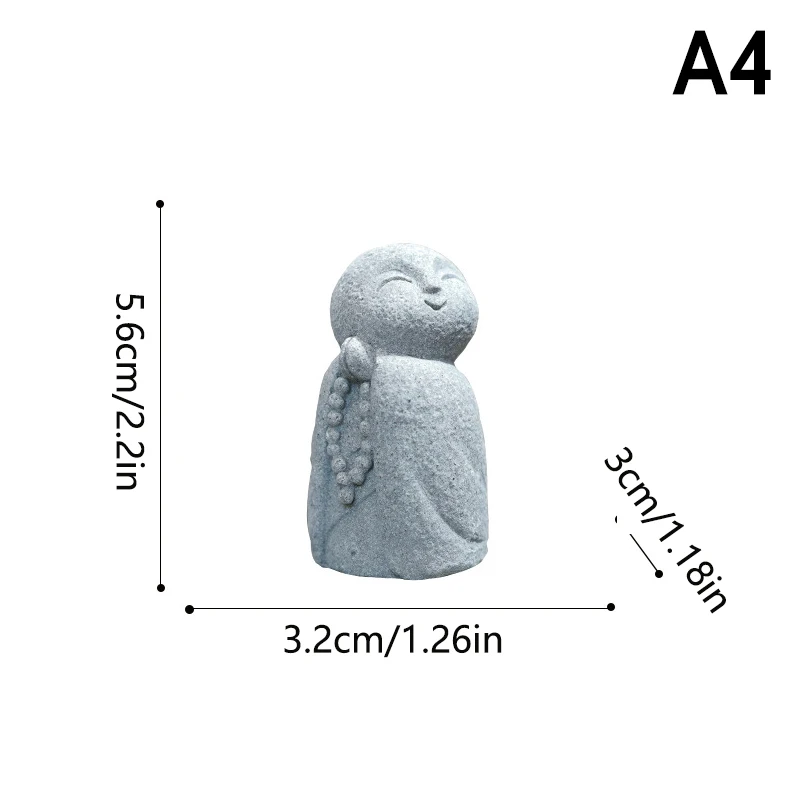 Buddha-Statuen, niedliche kleine Jizo-Buddha-Skulptur, Figuren, Gartenornamente, japanischer Buddha