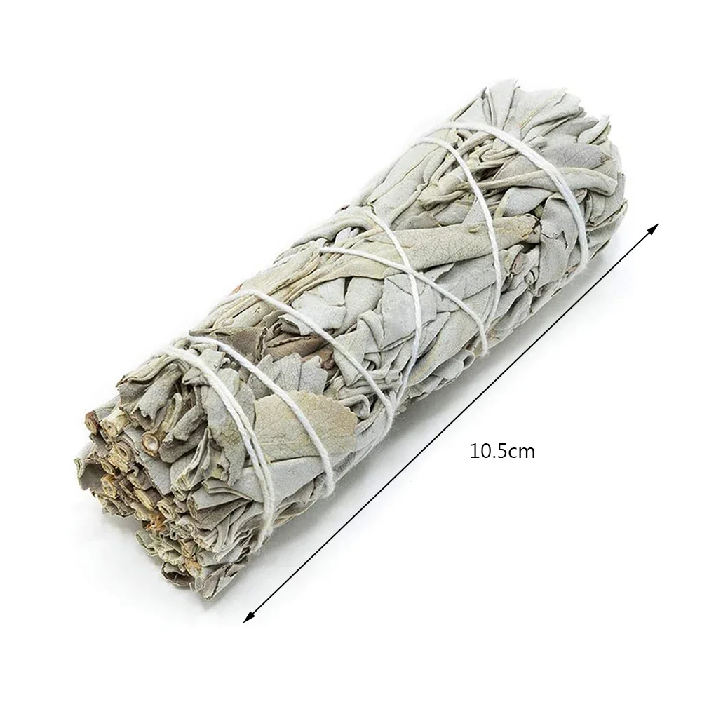 100% Natürlicher Weißer Salbei-Bündel Räucherstäbchen zur Hausreinigung Reine Blätter für Meditation Tragbare