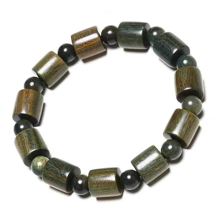 GrĂŒnes Sandelholz buddhistisches Gebet Malas Buddha Perlen Armband natĂŒrliche duftende Holz perlen wurzel